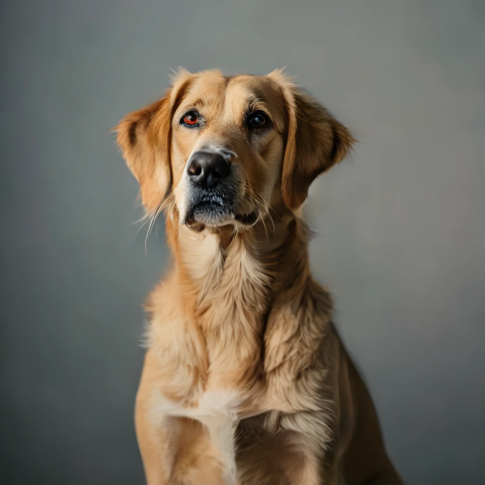 ouderwetse hond met een geweefversterkend supplement