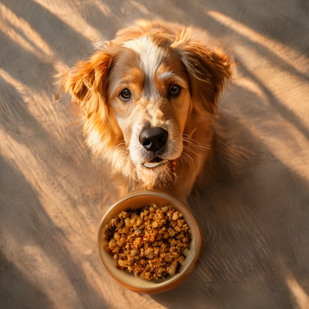 老犬與食盆